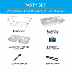 Alternative view of Member's Mark Party Set with 2-hour Safe Heat Chafing Fuel, 24 ct.
