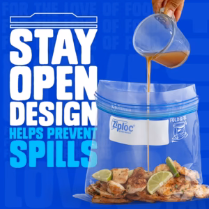 Ziploc Brand Quart Freezer Storage Bags, Stay Open Design, Easy to Fill, 216 ct. - Image 5