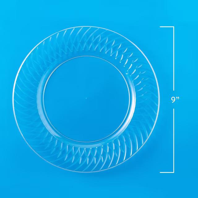 Member's Mark Clear Plastic Plates, 9" 45 ct. - Image 2