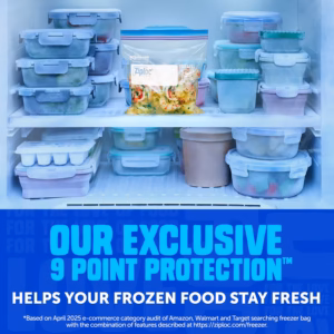 Ziploc Brand Quart Freezer Storage Bags, Stay Open Design, Easy to Fill, 216 ct. - Image 3