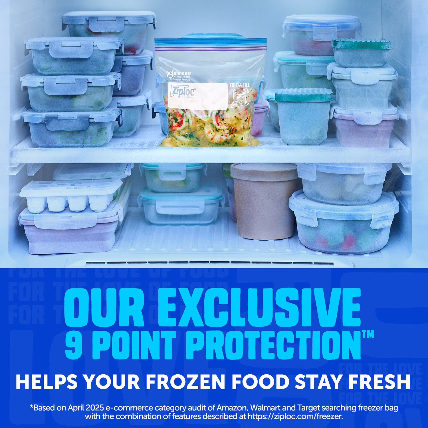 Ziploc Brand Quart Freezer Storage Bags, Stay Open Design, Easy to Fill, 216 ct. - Image 3