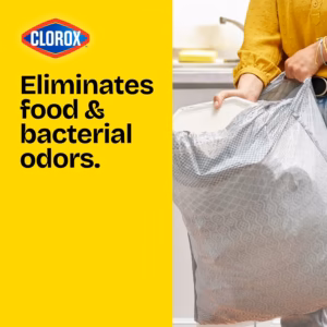 Glad ForceFlex MaxStrength with Clorox Tall Kitchen Drawstring Trash Bags, Lemon Fresh Scent, 13 Gallon, 120 ct. - Image 4