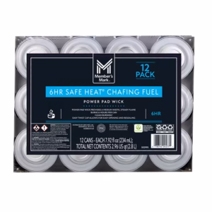 Member's Mark 6-Hour Safe Heat Chafing Fuel with PowerPad, 12 ct.