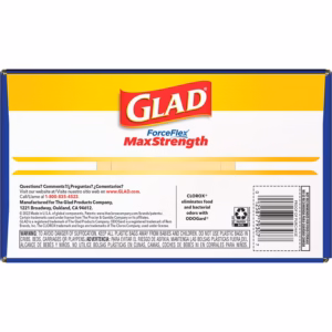 Glad ForceFlex MaxStrength with Clorox Tall Kitchen Drawstring Trash Bags, Lemon Fresh Scent, 13 Gallon, 120 ct. - Image 3