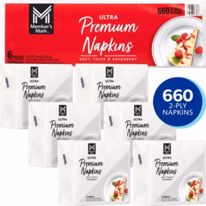 Alternative view of Member's Mark Ultra Premium 2-Ply White Napkins 6 pks., 110 napkins/pk.