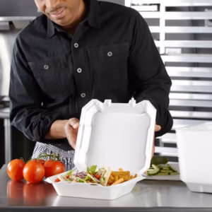 Alternative view of Hefty Supreme Foam Hinged Lid Container, 1-Compartment, 125 ct.