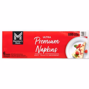 Member's Mark Ultra Premium 2-Ply White Napkins 6 pks., 110 napkins/pk.