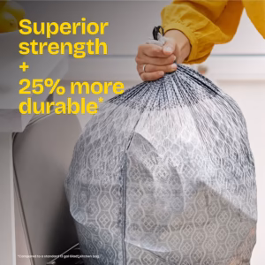 Alternative view of Glad ForceFlex MaxStrength with Clorox Tall Kitchen Drawstring Trash Bags, Lemon Fresh Scent, 13 Gallon, 120 ct.