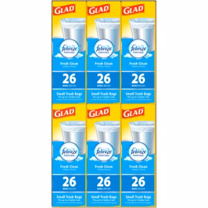 Glad Small Twist-Tie White Trash Bags, Fresh Clean Scent with Febreze Freshness, 4 gal., 156 ct. - Image 2