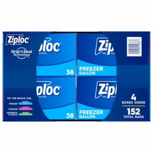 Ziploc Brand Gallon Freezer Storage Bags, Stay Open Design, Easy to Fill, 152 ct. - Image 2