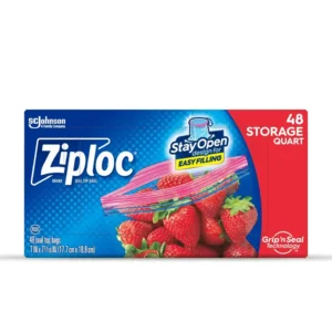 Ziploc Quart Storage Bags, Stay Open Design, 216 ct.