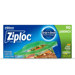 Ziploc Sandwich Bags with EasyGuide Texture, Grip 'n Seal, 580 ct.
