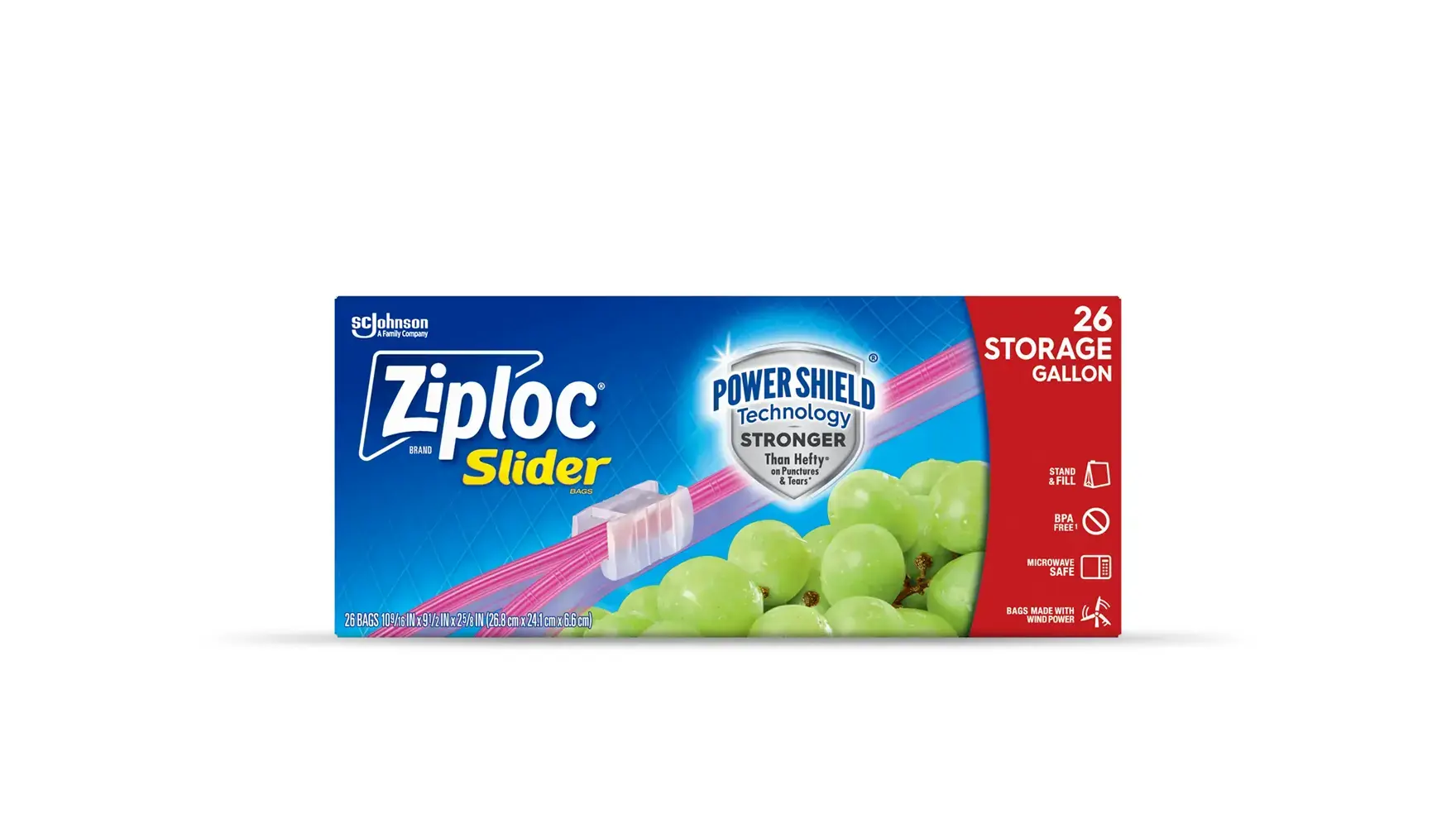 Ziploc Gallon/Quart Storage Slider Bags, Power Shield, 166 ct. - Image 2