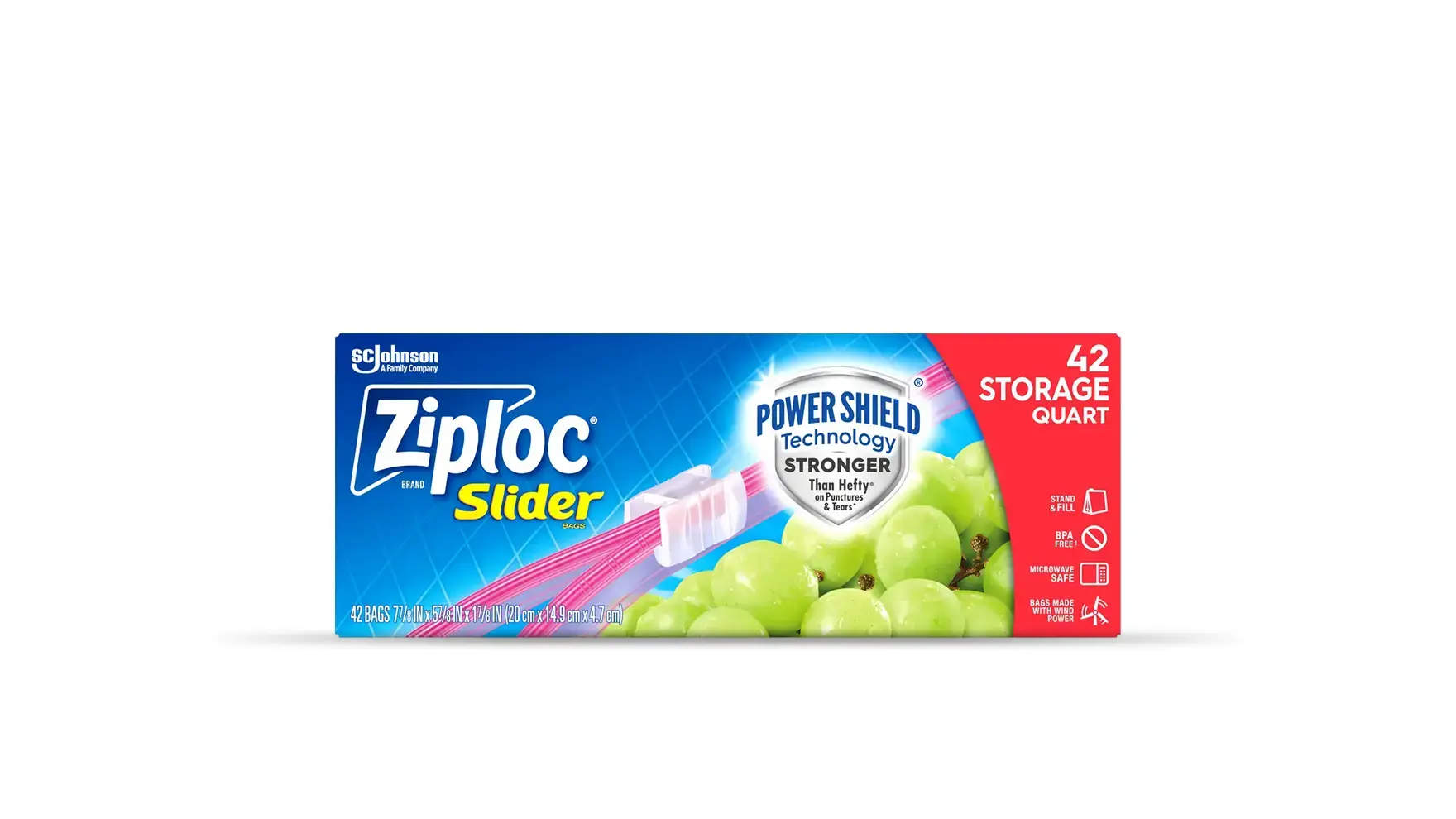 Ziploc Gallon/Quart Storage Slider Bags, Power Shield, 166 ct. - Image 3